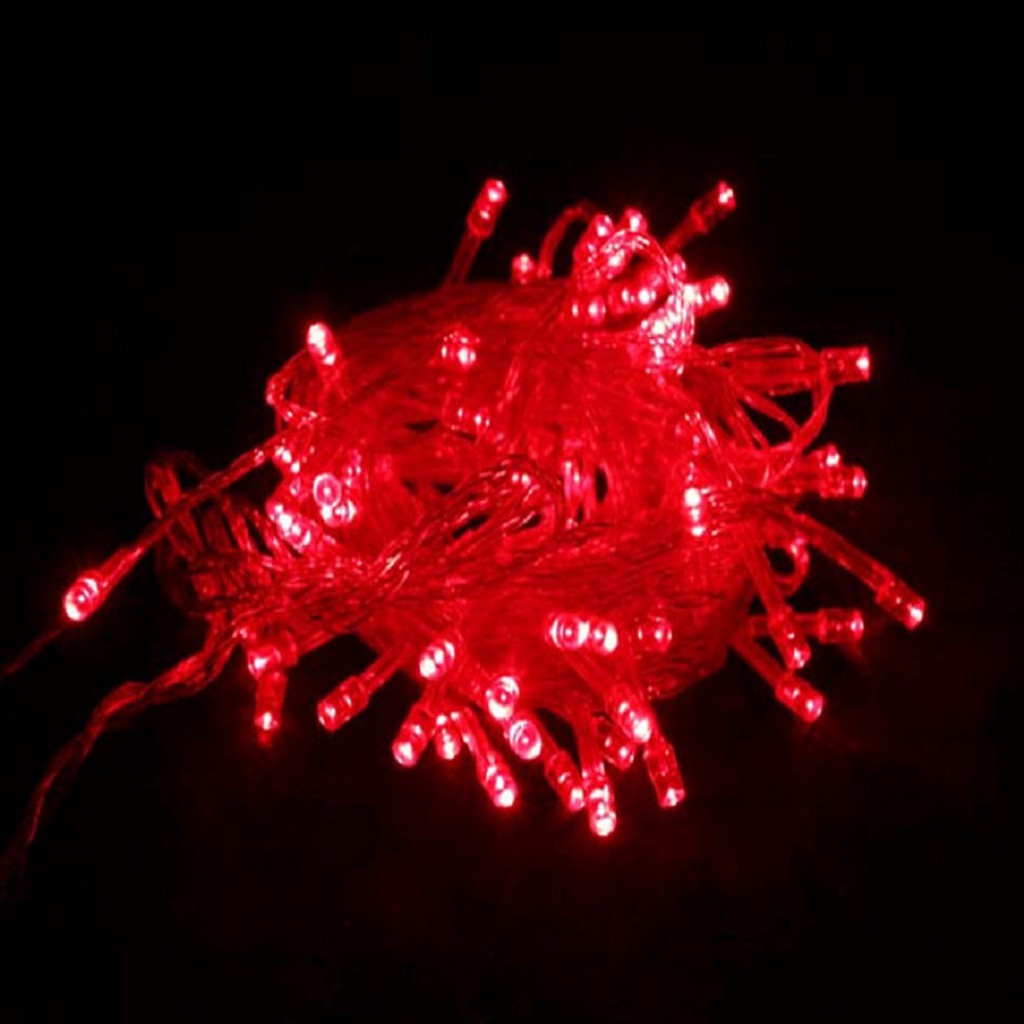 SÉT 10 DÂY ĐÈN LED TRANG TRÍ CHỚP - ĐỎ
