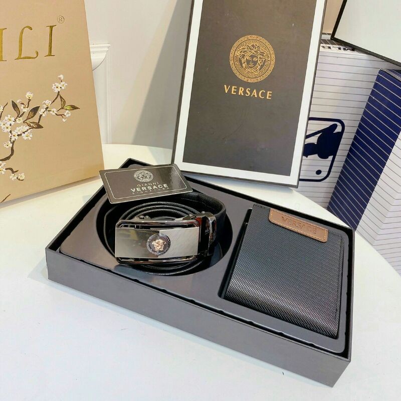Combo bóp Nam + dây nịt nhãn  Versace