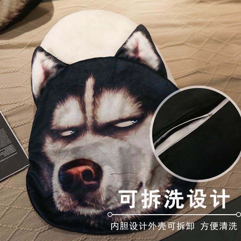 Gối sofa hình cún husky 3d sáng tạo