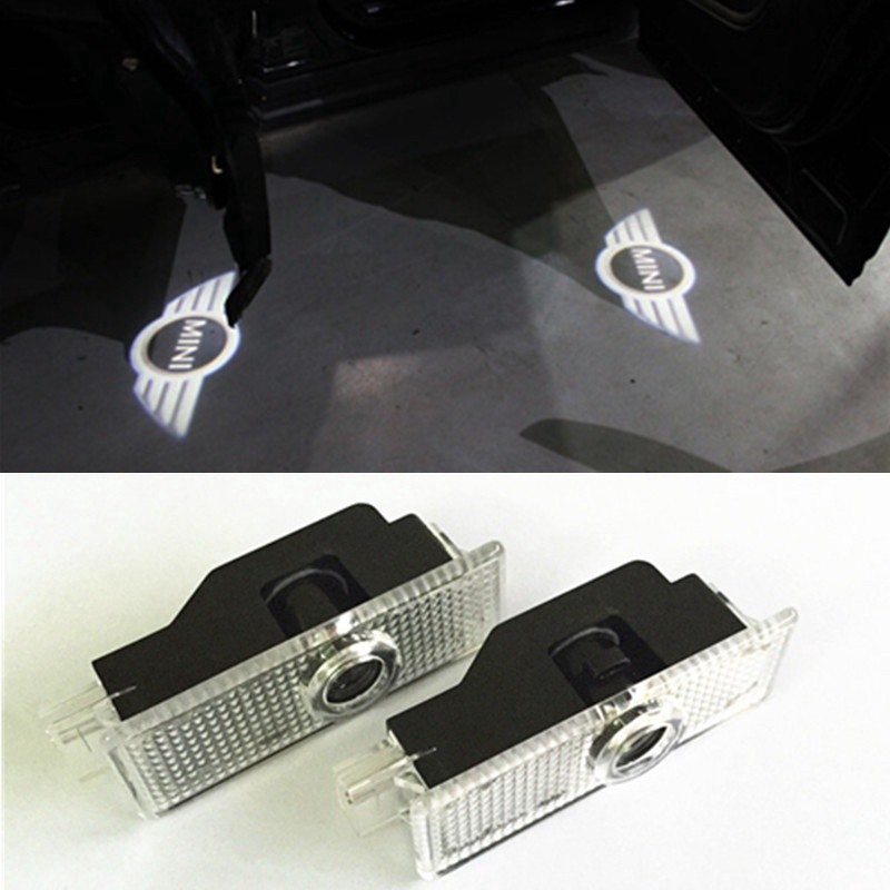 2 cái Mini Cooper R36 COOL LED logo cửa ánh sáng bóng ma laser ánh sáng projetor