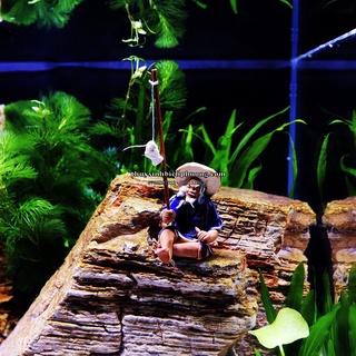 ÔNG LÃO CÂU CÁ TRANG TRÍ TIỂU CẢNH TERRARIUM ĐỒ CHƠI TÉP KIỂNG THỦY SINH