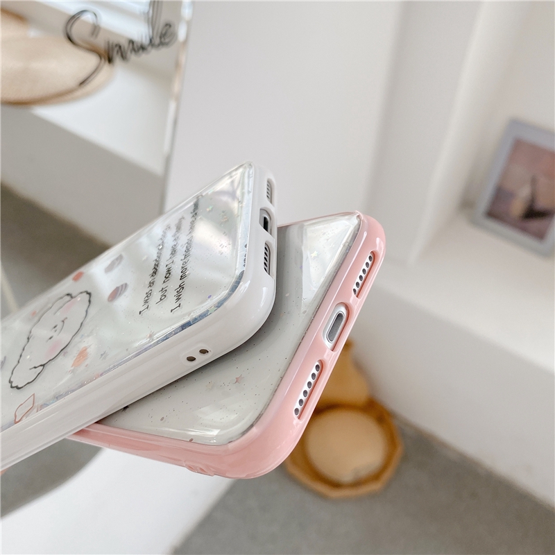 Ốp iphone - Ốp lưng viền Cún và Gấu kim tuyến 6s/6plus/6s plus/7/8/7plus/8plus/x/xs/xs max/11/11pro max- Awifi Case S1-2 | BigBuy360 - bigbuy360.vn