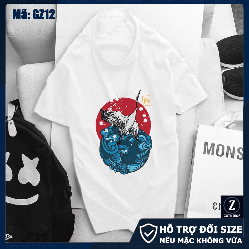 Áo phông nam , áo thun ZOTA hàng may kỹ vải mát in Hạc GZ12 | BigBuy360 - bigbuy360.vn