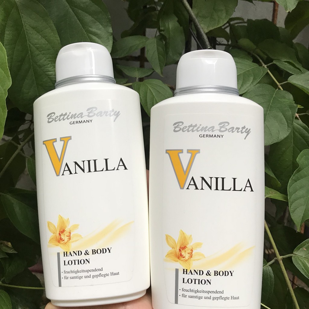 SỮA DƯỠNG THỂ BETTINA BARTY VANILLA HAND & BODY LOTION 500ML