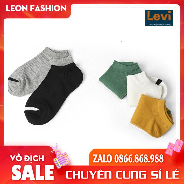 Tất lửng nam nữ ✨HỘP 5 ĐÔI✨ Vớ ngắn cổ cotton cao cấp, thoáng khí, mềm nhẹ, giữ form, không phai, không xù