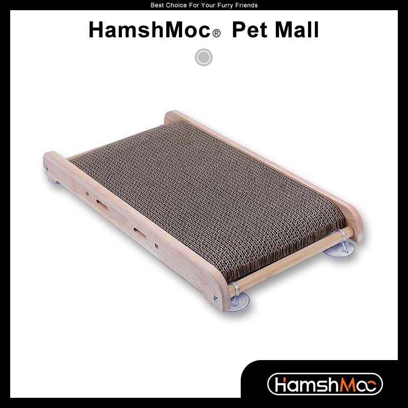 Thảm cào móng HamshMoc bằng gỗ có giác hút bền bỉ huấn luyện mèo cưng