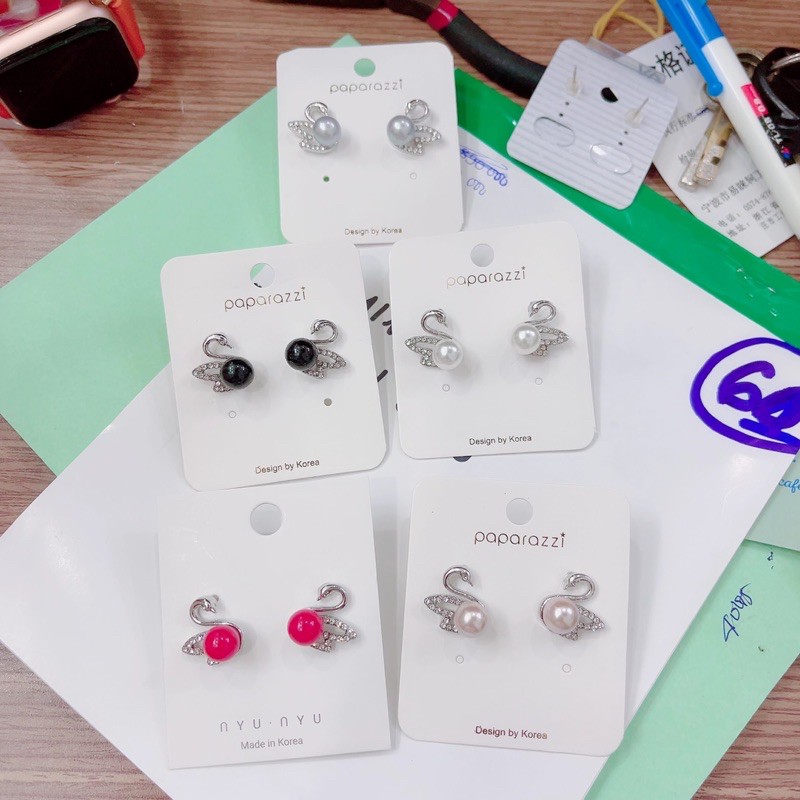 bông tai khuyên tai thiên nga xin xắn