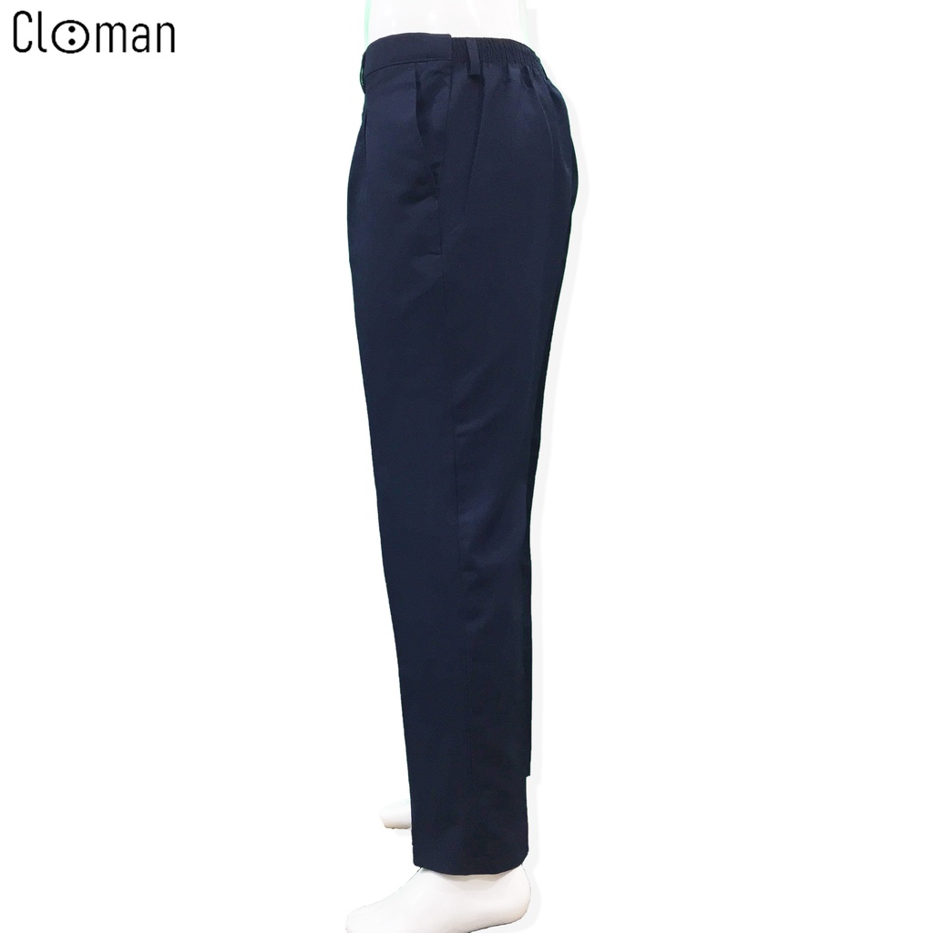 Quần Tây Xanh Học Sinh Lưng Thun Dây Kéo CLOMAN Có Bigsize Vải Mềm Mịn QD006