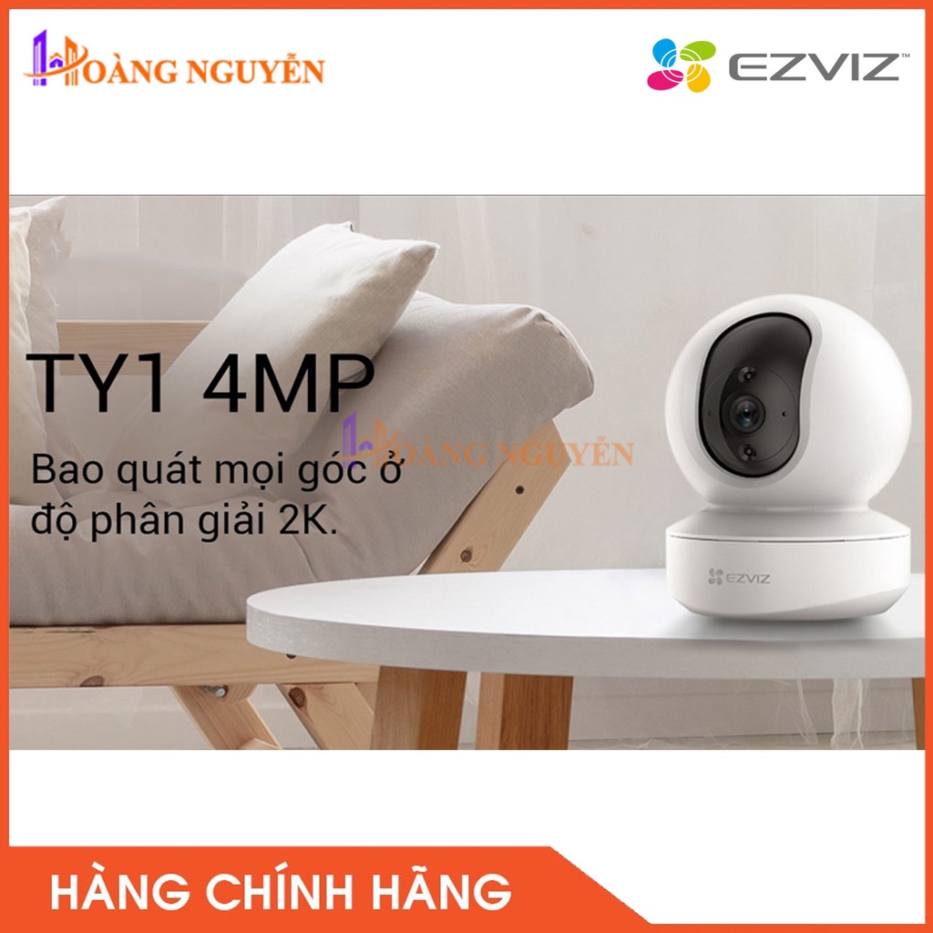 [NHÀ PHÂN PHỐI]  Camera IP Wifi EZviz TY1 4MP - độ phân giải 2K hình ảnh siêu nét