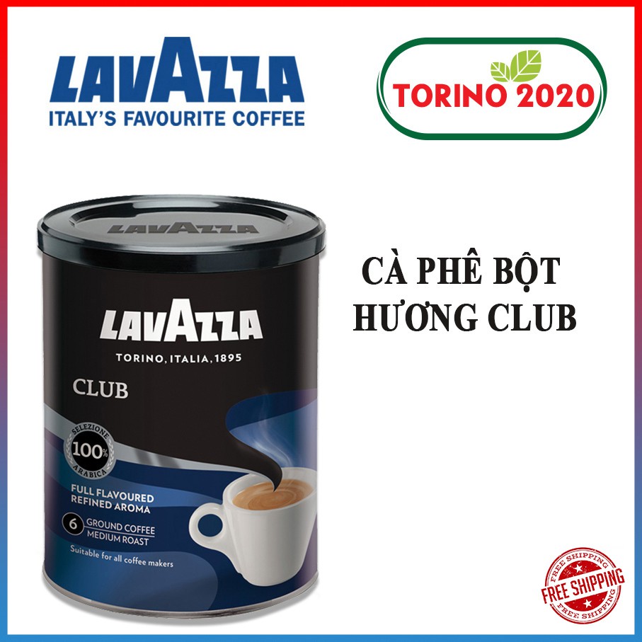 [HÀNG NHẬP KHẨU]  CÀ PHÊ LAVAZZA CLUB - CÀ PHÊ BỘT HƯƠNG CLUB  LON 250g