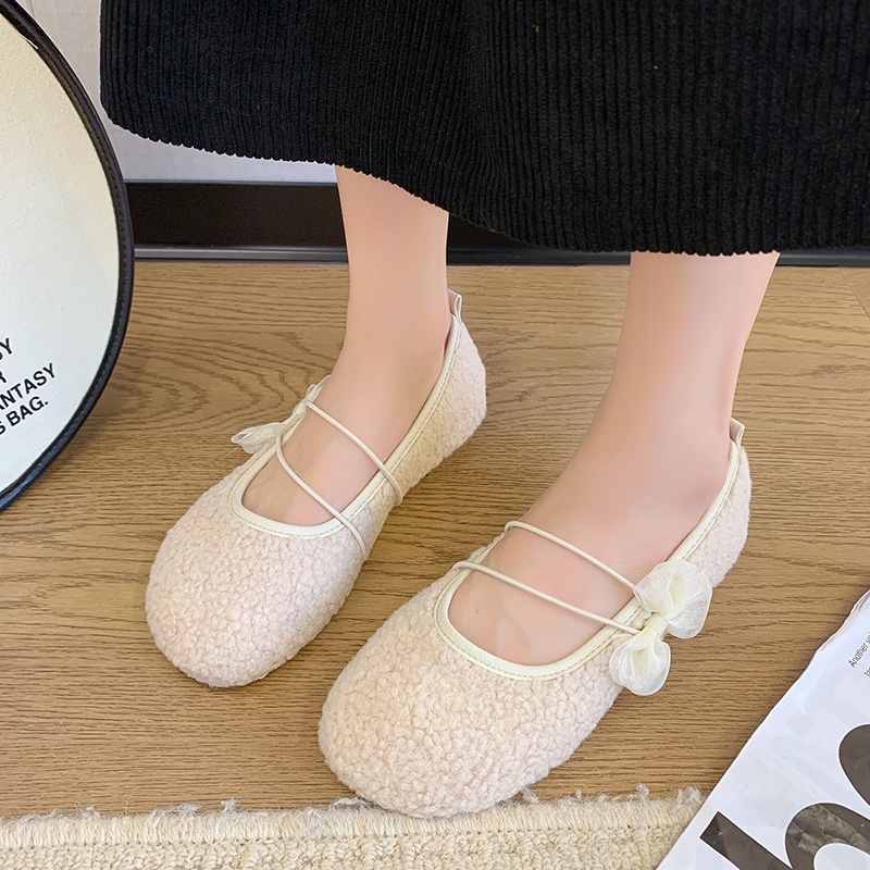 ❤Giày Búp Bê Đế Mềm Đính Nơ Phong Cách Hàn Quốc Cổ Điển Dành Cho Nữ