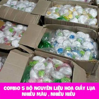 Combo 6 bộ Hoa Giấy Lụa Treo Tường