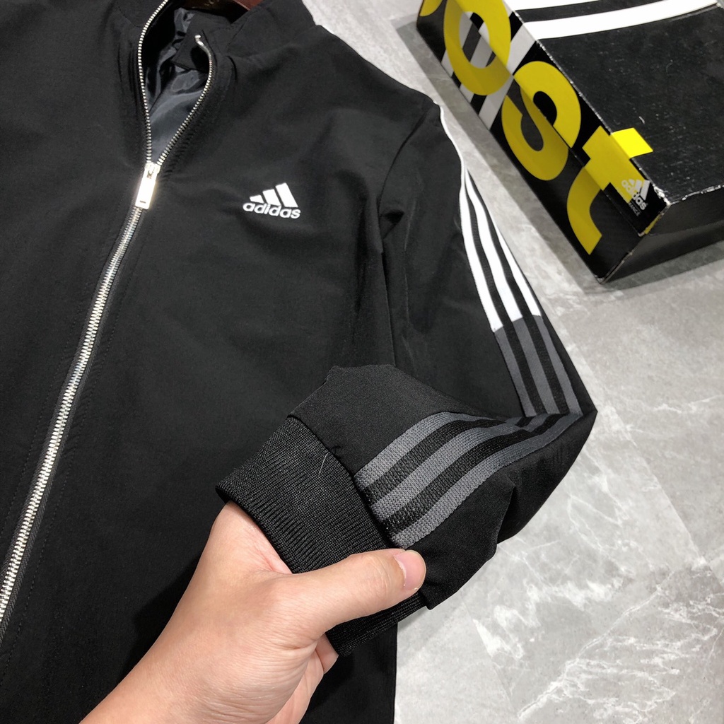 Bộ thể thao nam thu đông kéo khóa 3 sọc cao cấp bigsize xuất khẩu 2 lớp BSU 022 - K005