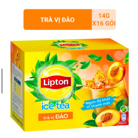 TRÀ LIPTON ICE TEA 224G VỊ ĐÀO/ CHANH MẬT ONG/XOÀI (16 Gói x 14gr)