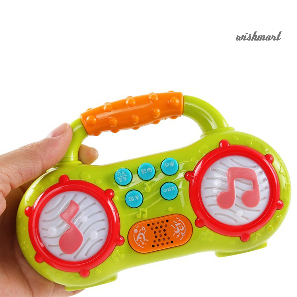 [Wish] Mini Multifunction Radio Music Story Poetry LED Light Educational Kids Toy Gift