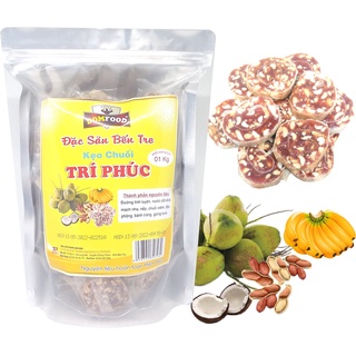 Kẹo chuối cuộn bánh tráng Bến Tre Domfood túi 1kg
