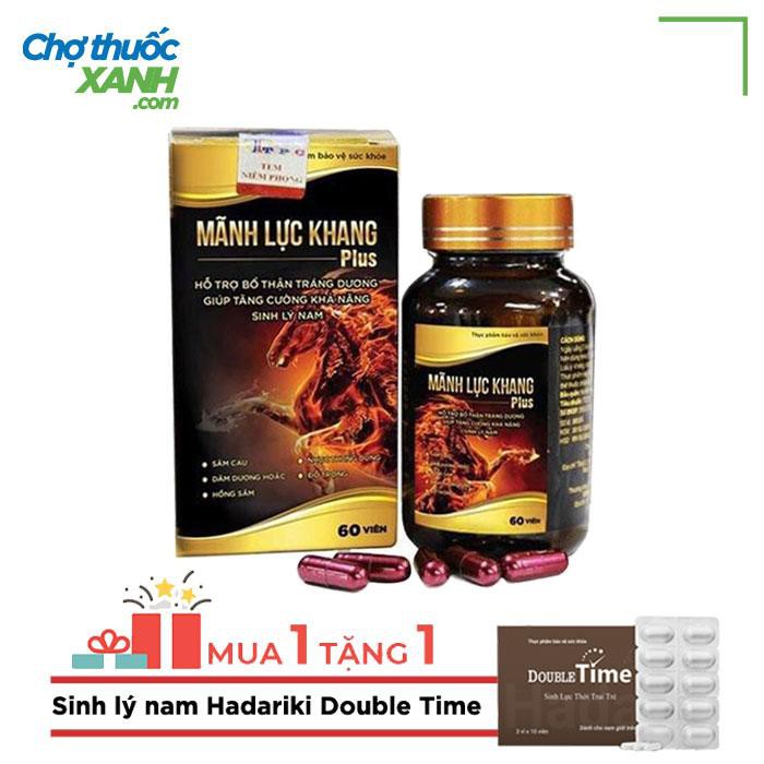 Mãnh Lực Khang Plus tăng cường sinh lý nam, bổ thận tráng dương, Hộp 60 viên