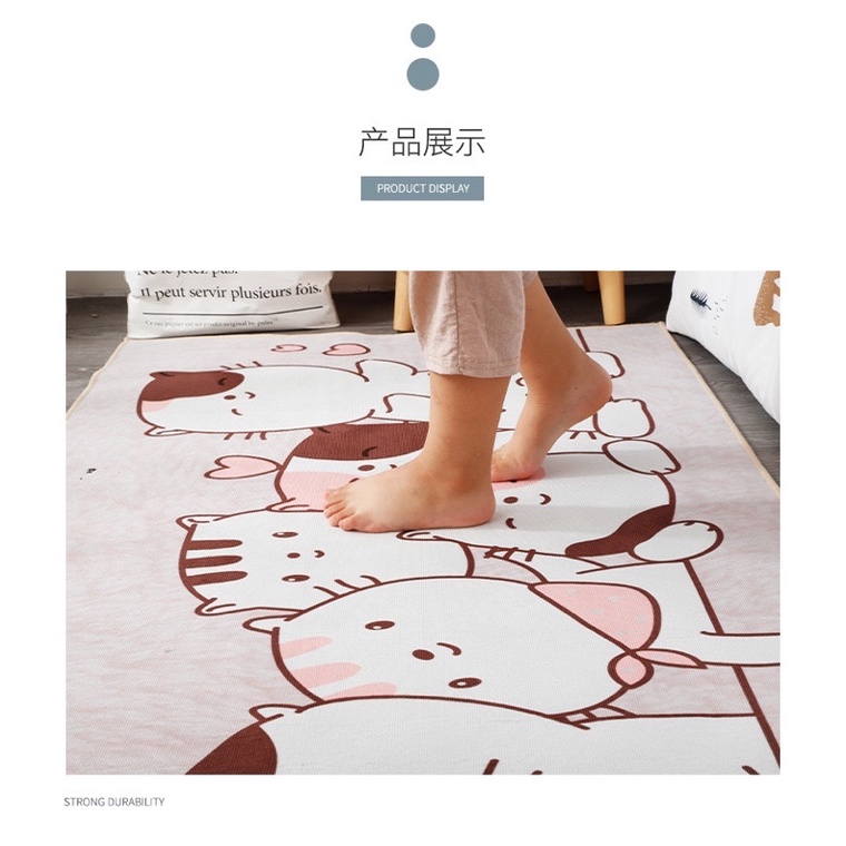 Thảm in 3D trải sàn 80x160cm phòng ngủ đầu giường văn phòng thảm lót cửa