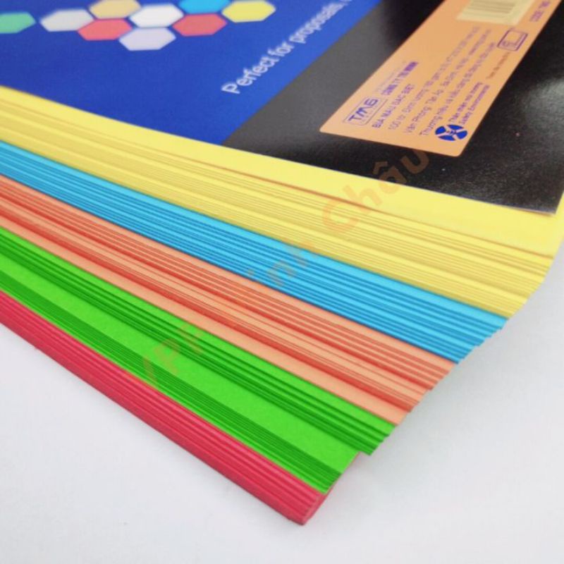 GIẤY BÌA A4/BÌA MẦU A4 GRANE TRỘN 5 MẦU/SẤP 100 tờ or CHỌN MẦU Định lượng dày 160gsm
