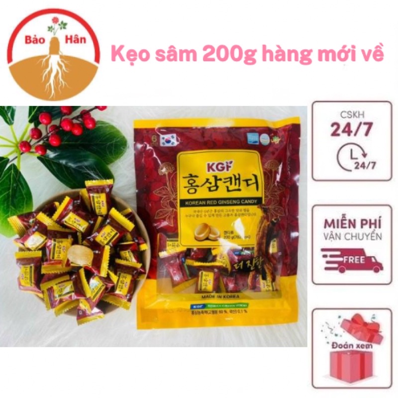 Kẹo hồng sâm đỏ Hàn Quốc KGF( 200gr)
