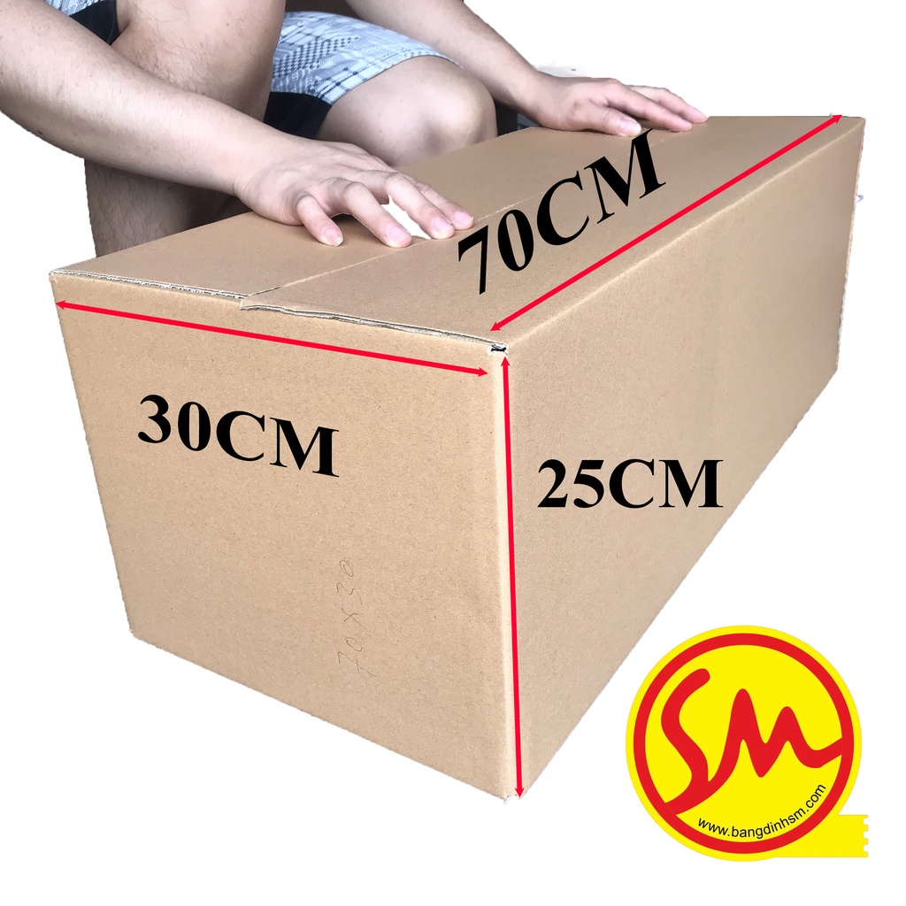 THÙNG CARTON, HỘP CARTON GIÁ RẺ 70x30x25 sóng B  3 lớp size  chuyên dùng ĐÓNG GÓI CÁC SẢN PHẨM, VẬN CHUYỂN DỄ DÀNG