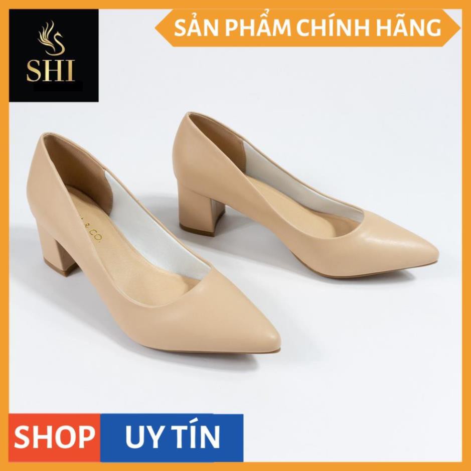 Giày cao gót Erosska thời trang mũi nhọn kiểu dáng cơ bản cao 5cm màu kem _ EP011 | BigBuy360 - bigbuy360.vn