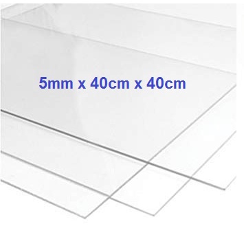 5mm 40x40cm Tấm nhựa mica cứng trong suốt làm hồ cá mica, hộp mica, ốp biển số,cắt theo yêu cầu - Luân Air Models