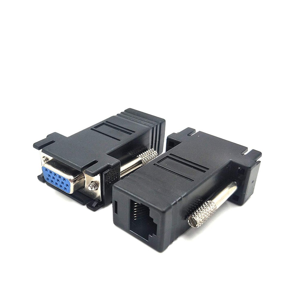 2 Đầu chuyển đổi VGA sang cáp mạng RJ45 CAT5 CAT6-30M , VGA to LAN