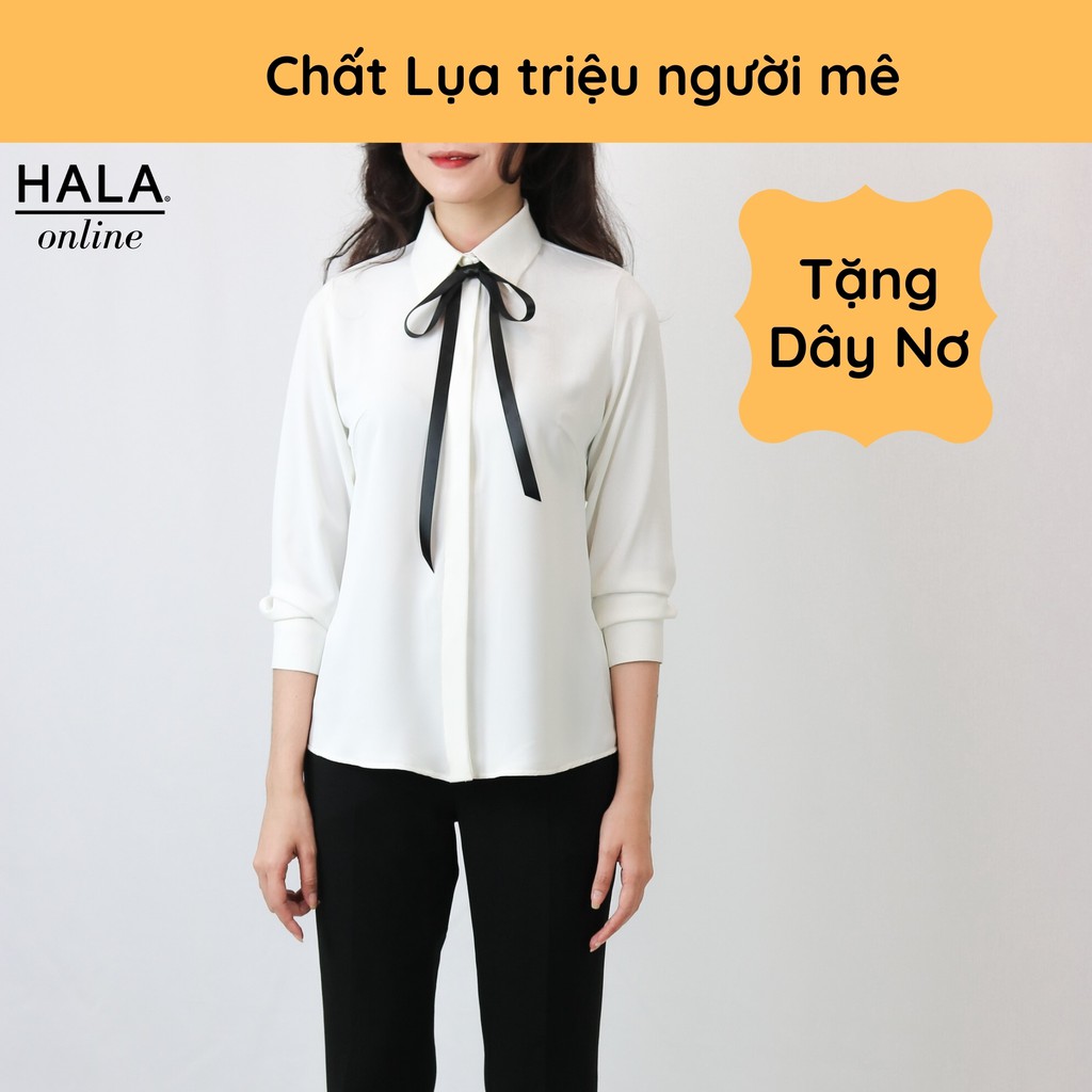 Áo Sơ Mi Lụa Công Sở Nữ Cao Cấp HALA, Mềm Mịn, Có Nẹp Che Nút, Phối Các Kiểu Váy/Quần Đều Lên Form Đẹp Sang, Thanh Lịch