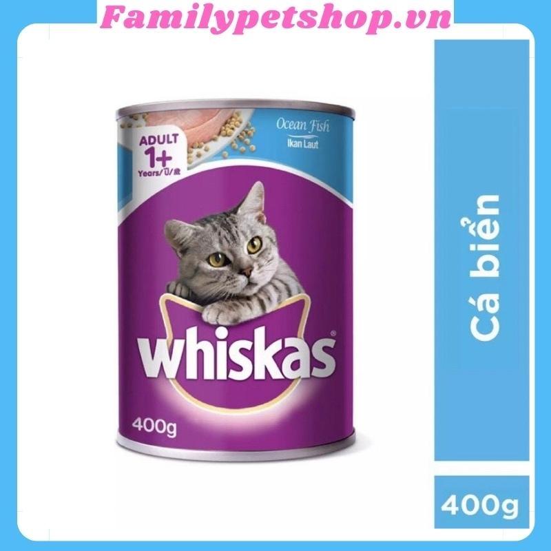 Pate whiskas lon cho mèo lớn-thức ăn cho mèo-lon 400g-familypetshop.vn