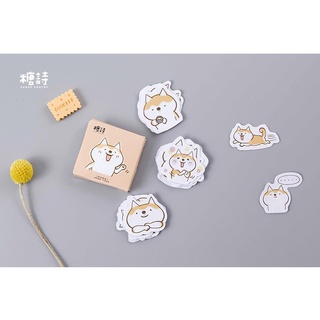 Hộp 45 stickers hình chó con
