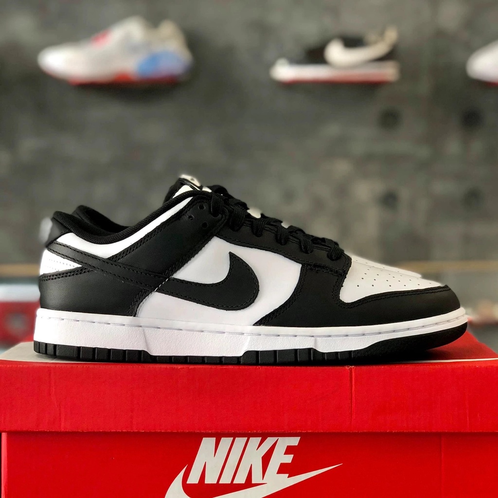 Giày Sneaker Nam Nữ SB Dunk Low Trắng Móc Đen