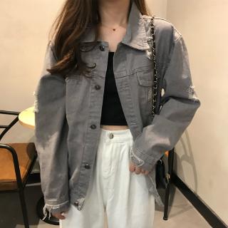 Áo khoác bò []nữ thời trang fom rộng dễ mix đồ cá tính không lộ béo mẫu mới phiên bản Hàn quốc 2019
