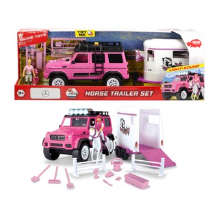 Bộ Đồ Chơi Xe DICKIE TOYS Playlife-Horse Trailer Set Pink 203838007 - Simba Toys Vietnam