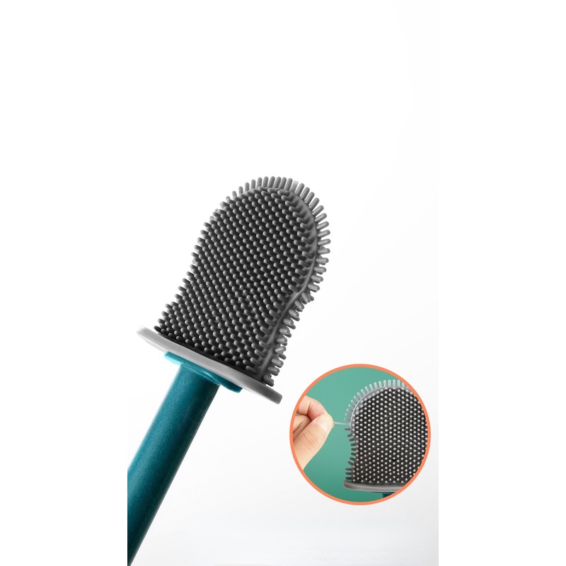 Bàn Chải Vệ Sinh toilet Cán Dài Bằng silicone Tiện Dụng