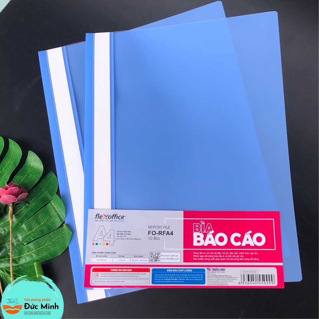 Bìa acco nẹp tài liệu - có lỗ / ko lỗ - FO-PPFFA4/ RFA4 - vpp Diệp Lạc