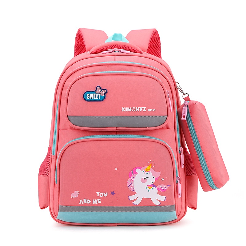 Balo XINCHYZ đi học cho bé trai, gái siêu đẹp kèm túi ví đựng bút, cặp sách chống thấm mặt lưng êm thoáng khí