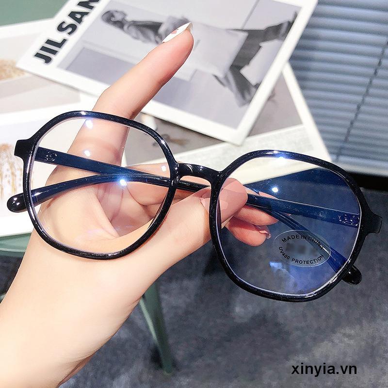 🌺Mắt Kính Chống Ánh Sáng Xanh Tròng Phẳng Trong Suốt Thiết Kế Đơn Giản Thời Trang Retro