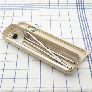 Bộ ống hút Inox 7 món thân thiện môi trường