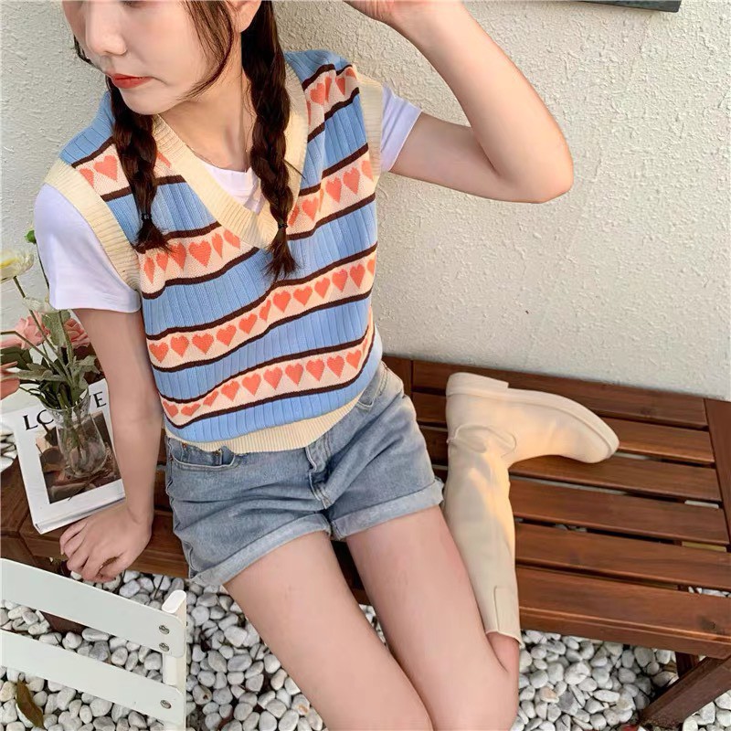 Áo Gile Len Nữ, Áo Len Quảng Châu Họa Tiết Dễ Thương Cute cực phẩm mới về