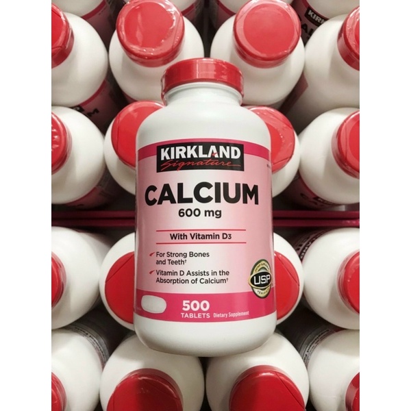 Viên uống bổ sung Canxi Kirkland Calcium 600mg + Vitamin D3