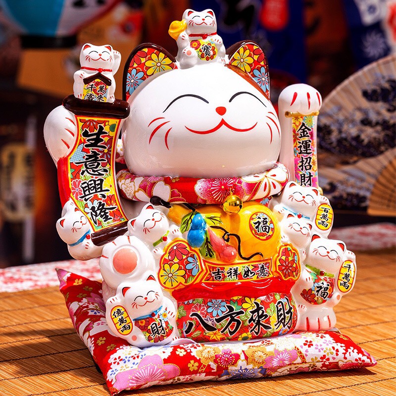 Mèo thần tài may mắn vẫy tay Chiêu tài, chiêu lộc (25-29-32cm-13inch)