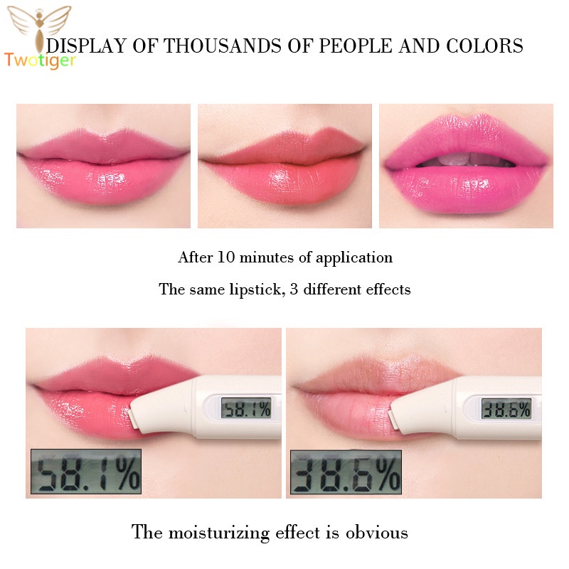 [t] Aloe Vera Color Changing Lipstick Moisturizing Nature Lip Balm Long Lasting Nourish Lips Care Makeup