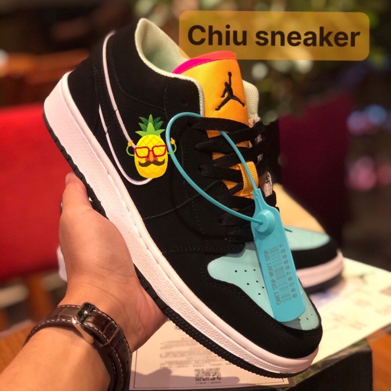 [Free Ship] Full box giày thể thao Jordan low “Black aurora Green” [ Jordan 1 ] [ Jordan đen ] [ Jd1 ] [ Jd đen ] Jd lơ | BigBuy360 - bigbuy360.vn