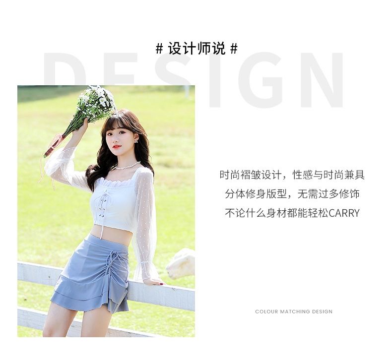 Swimsuit female 2021 new fashion ins super fairy split skirt style hot spring conservative student fairy fan swimwear | BigBuy360 - bigbuy360.vn