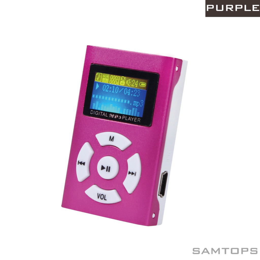 Máy Nghe Nhạc Mp3 Mini Hỗ Trợ Thẻ Nhớ Micro Sd Tf 32gb