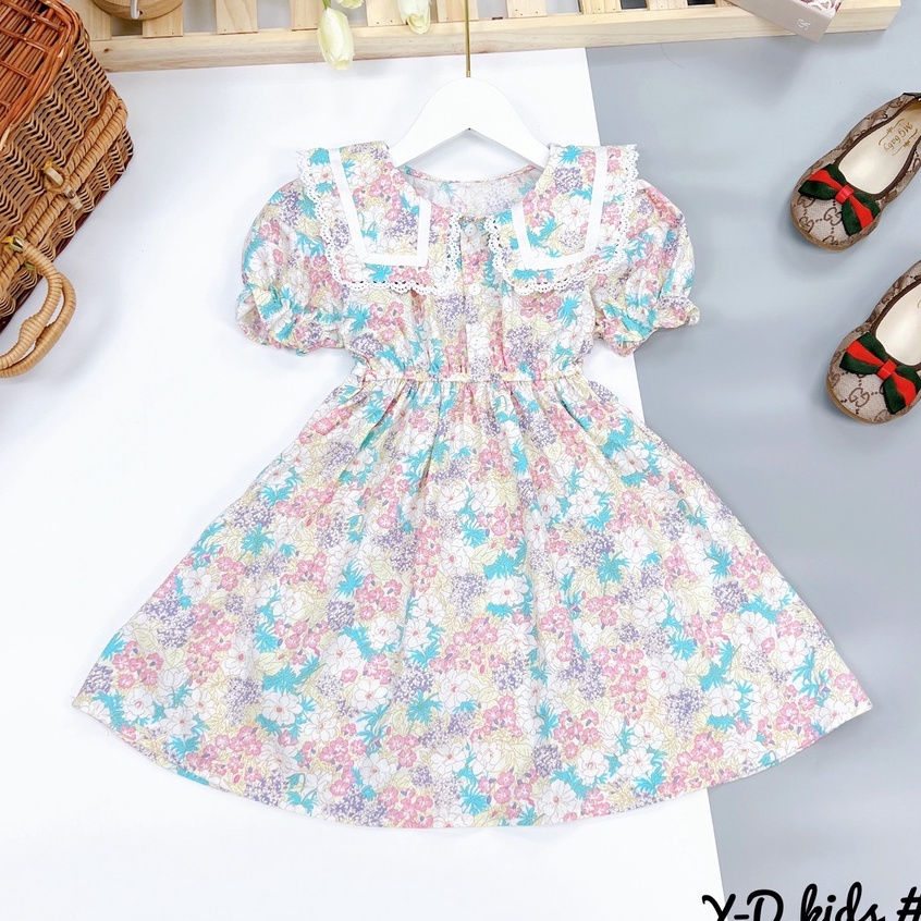 Váy bé gái, váy thô hoa nhí, cho bé từ 8-22kg - Richkid123