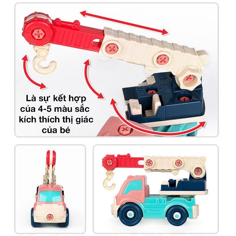 XE CÔNG TRÌNH THÁO NẮP ĐƯỢC CHO BÉ THỎA SỨC SÁNG TẠO♡♡♡
