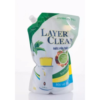 Nước rửa bát layer clean hương quả hồng túi 2l