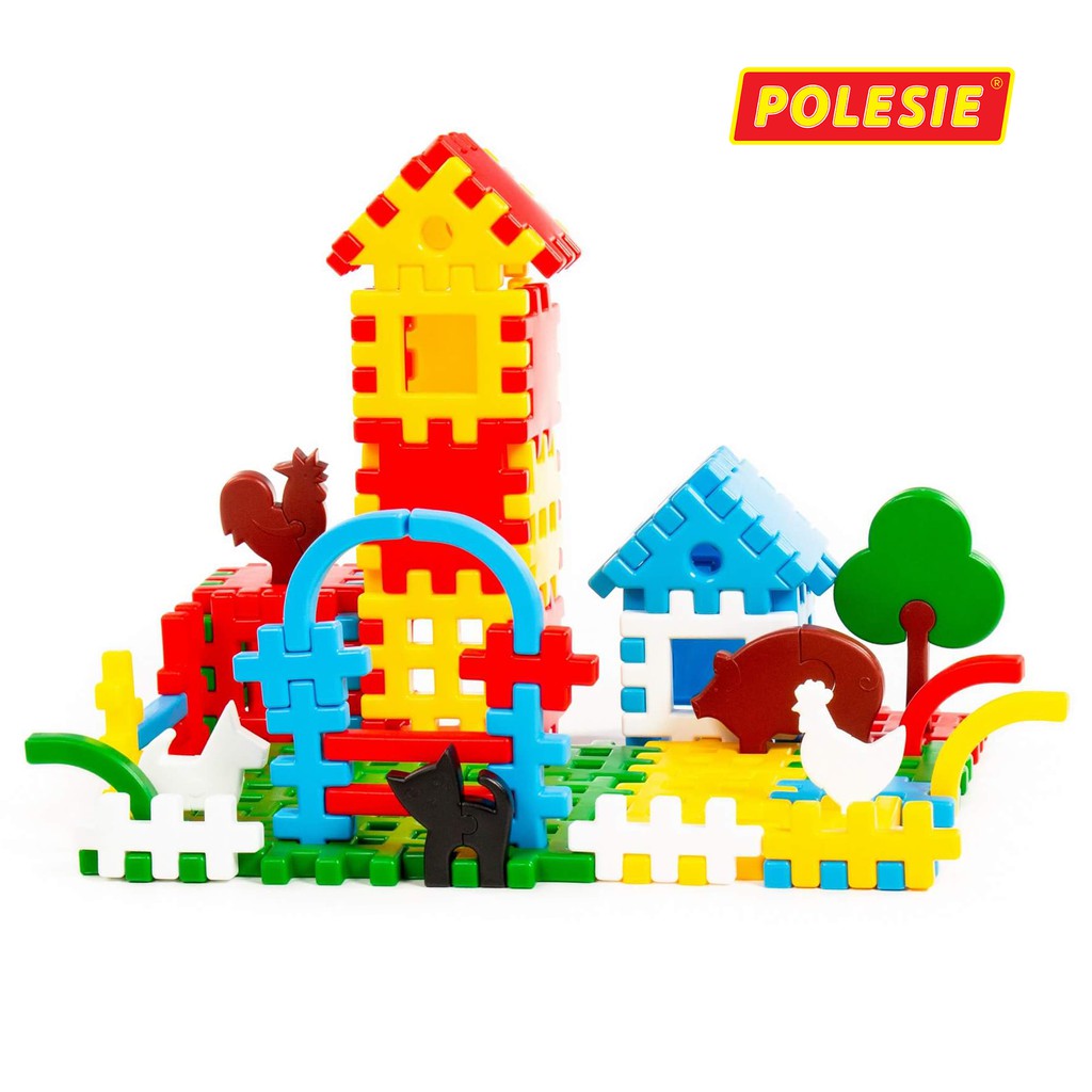 Bộ Lắp Ghép Sáng Tạo Thông Minh Trang Trại 112 Chi Tiết Nhựa Nguyên Sinh Nhập Khẩu Châu Âu CHÍNH HÃNG POLESIE 4864